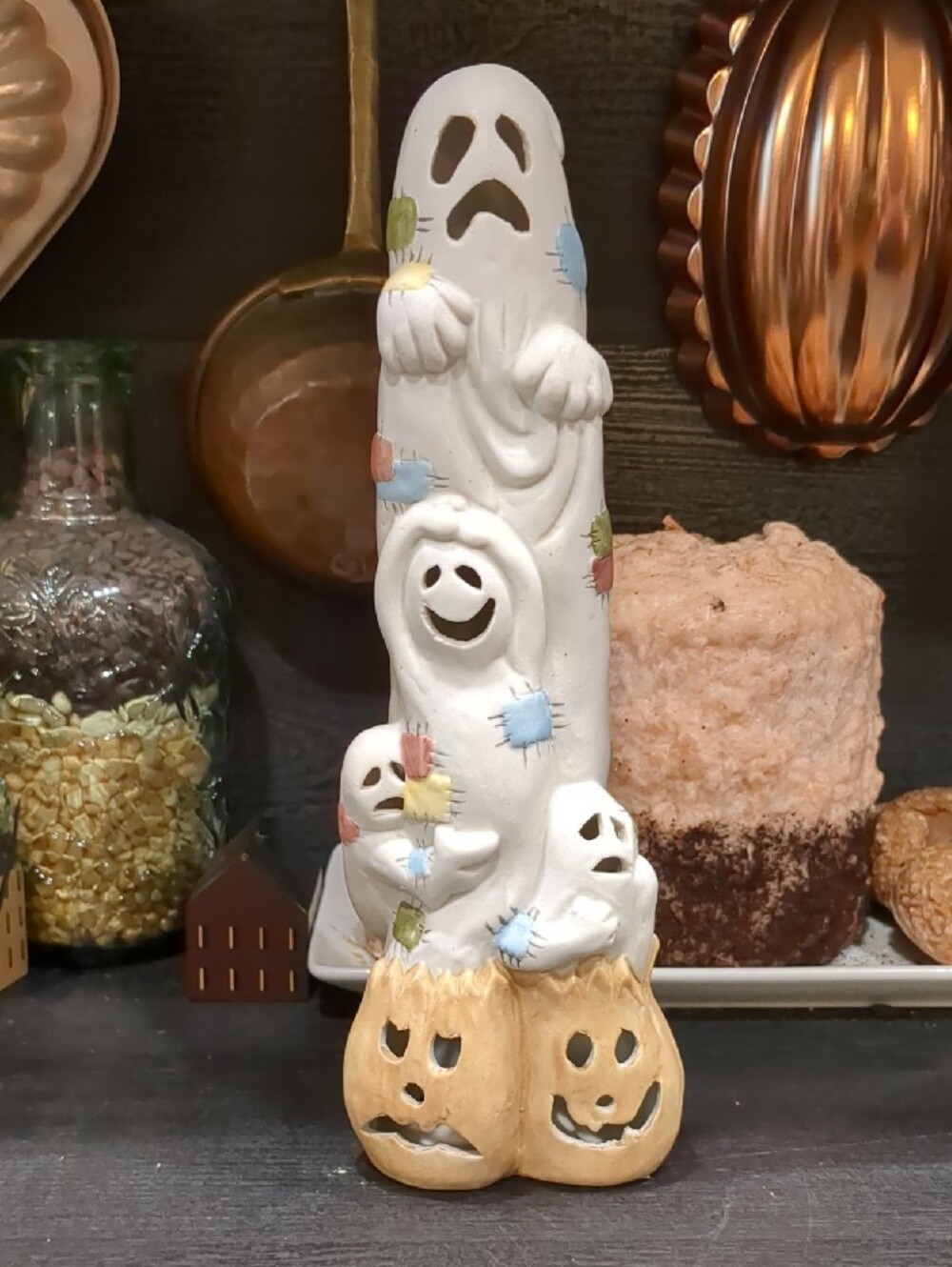 Michaels Ashland 2023 Vintage-Style Halloween Figurine Trio Luminaries Set - Picture 5 of 6